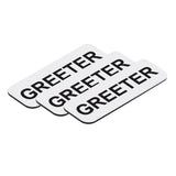 Greeter 1 x 3" Name Tag, (3 Pack)