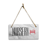 Nursery 5x10 Hanging Plus Wall or Door Sign | Rustic Twine | Range of Vibrant Decor Styles | Room Signs For Home and Business