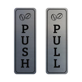 Signs ByLITA Vertical Push and Pull Door Signs (Coffee Beans) Door Sign