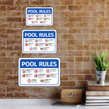 Classic Framed Pool Rules (Multi-Rule) — Wall or Door Sign | Pool & Aquatic - Sign