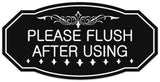 Signs ByLITA Victorian Please Flush After Using Wall or Door Sign - Easy Installation | Durable Wall or Door