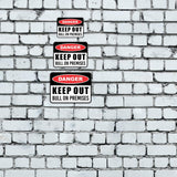 Classic Framed Plus Danger Keep Out Bull On Premises Wall or Door Sign | Farm/Barn Warning Signage