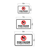 Classic Framed Plus Por favor No Toque La Pantalla Door or Wall Sign | Spanish | Office Business Warning