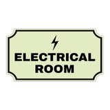 Notched Standard Electrical Room Wall or Door Sign | Facilities and Rooms Sign