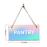 Pantry 5x10 Hanging Plus Wall or Door Sign | Rustic Twine | Range of Vibrant Decor Styles | Room Signs For Home and Business