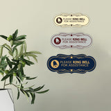Designer Please Ring Bell for Assistance (Classic Bell) Wall or Door Sign