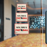 Classic Framed Plus Faith, Family & Football Door or Wall Sign | Funny Home Decor