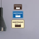 Classic Framed Maintenance Wall or Door Sign