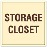 Signs ByLITA Square Storage Closet Sign - Easy Installation | Durable Material