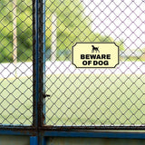 Notched Standard Beware of Dog Wall or Door Sign | Warning/Safety/Precaution