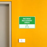 Classic Framed Plus Patient Recovery Area Door or Wall Sign | Hygiene and Safety Signage