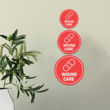 Circle Plus Wound Care Wall or Door Sign | Easy Installation | Business & Studio Signage
