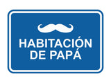 Signs ByLITA Classic Framed Habitación de papá Door or Wall Sign