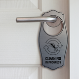 Signs ByLITA Cleaning in Progress Door Hanger