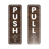 Signs ByLITA Vertical Push and Pull Door Signs (Church Crosses) Door Sign