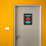 Portrait Round Plus Game Over, Enter at Your Own Peril Wall or Door Sign | Easy Installation | Gaming | Home Decor