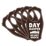 Day Sleeper Do Not Knock Door Hanger | House or Business Door Sign