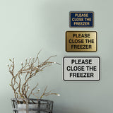 Signs ByLITA Classic Framed Please Close The Freezer Door or Wall Sign | Eco-Friendly Home Signs