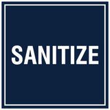 Signs ByLITA Square Sanitize Sign - Easy Installation | Durable Material