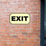 Notched Standard Exit Wall or Door Sign | Warning/Safety/Precaution