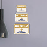 Classic Framed No Diving in the Shallow End — Wall or Door Sign | Pool & Aquatic - Sign
