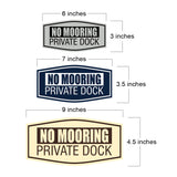 Fancy No Mooring Private Dock Wall or Door Sign