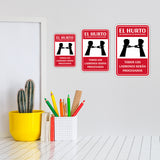 Portrait Round Plus El hurto En Tiendas Es Un Delito Penal Todos los Ladrones Serán Procesados Wall or Door Sign | Spanish Shoplifting Retailer Signage
