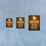 Portrait Round Plus Beer Because No Great Story Ever Started With Someone Eating A Salad Door or Wall Sign | Funny Home Decor