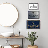 Signs ByLITA Classic Framed Bathroom Trash Can Vintage Bathroom Wall or Door Sign