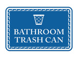 Signs ByLITA Classic Framed Bathroom Trash Can Vintage Bathroom Wall or Door Sign