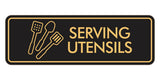 Signs ByLITA Standard Serving Utensils Door or Wall Sign Easy Installation | Durable Construction | Kitchen Essentials | Hygiene | AirBnB Signs