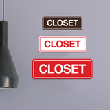 Signs ByLITA Standard Closet Wall or Door Sign | Easy Installation | Office & Home Signage