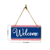 Welcome 5x10 Hanging Plus Wall or Door Sign | USA Home Decor