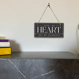 Steal My Heart Not My Blankets 5x10 Hanging Plus Wall or Door Sign | Funny Home Decor