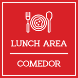 Signs ByLITA Square Lunch Area Door or Wall Sign | Spanish Bilingual Business And Office Signs