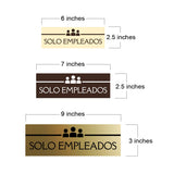 Signs ByLITA Basic Solo Empleados Wall or Door Sign