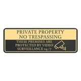 Standard Plus No Trespassing These Premises Are Protected by Video Surveillance 24/7 Wall or Door Sign | Security Signage