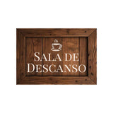 Classic Framed Plus Sala de Descanso Door or Wall Sign | Spanish - Office Room & Area Signs