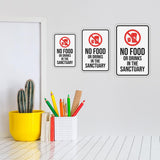 Portrait Round Plus No Food or Drinks In the Sanctuary Wall or Door Sign | Food & Drink Restrictions