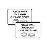Classic Framed Please Wash Your Own Cups and Dishes Wall or Door Sign