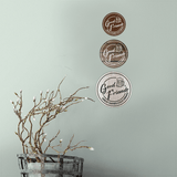 Signs ByLITA Circle Good Friends, Great Games, Cold Drinks ABS Plastic | Laser Engraved | Easy Installation | Elegant Design Wall or Door Sign