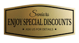 Signs ByLITA Fancy Seniors Enjoy Special Discounts. Ask Us for Details Easy Installation | Durable Construction | Barbers | Grooming and Styling | Hair Wall or Door Sign