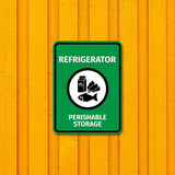Portrait Round Plus Refrigerator Perishable Storage Door or Wall Sign | Boats & Yachts Signage