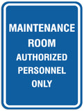 Signs ByLITA Portrait Round Maintenance Room Authorized Personnel Only Sign - Laser-Engraved Lettering | Durable ABS Plastic | Vibrant Colors | Powerful Foam Tape