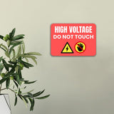 Classic Framed Plus High Voltage - Do Not Touch Door or Wall Sign | Safety and Maintenance