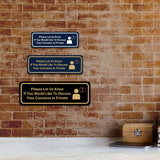 Signs ByLITA Standard Please Let Us Know If You Would Like To Discuss Your Concerns In Private Door or Wall Sign Durable ABS Plastic | Laser Engraved | Easy Installation | Elegant Design