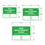 Classic Framed Plus Pain Management Clinic – Access by Referral Door or Wall Sign | Hygiene and Safety Signage