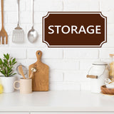Notched Standard STORAGE Wall or Door Sign | Security & Access- Commercial Safety & Facility Signs
