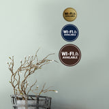 Circle Wifi Available Wall or Door Sign