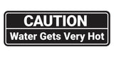 Standard Caution Water Gets Very Hot Wall or Door Sign Multipack
